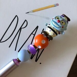 Disney Doorables: Nightmare Before Christmas: Clown handmade beaded pen